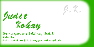 judit kokay business card